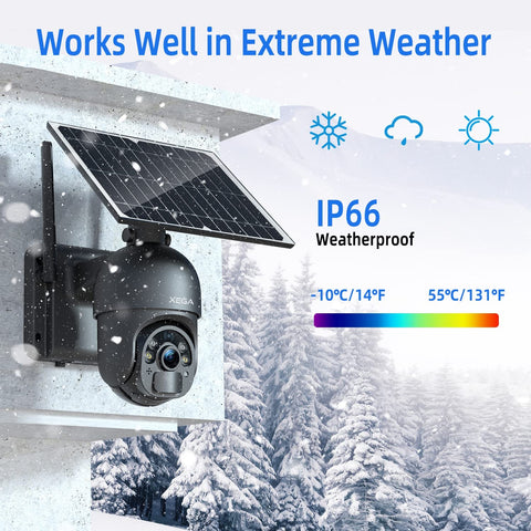 Xega 3G/4G LTE Cellular Security Cameras No WiFi  Outdoor Solar Power Cameras SIM Card Included, 2K HD Color Night Vision,PIR Motion Detection, 2 Way Talk, IP66.