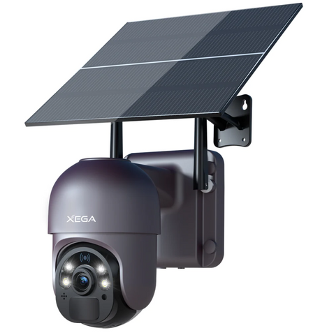 [24/7 Recording] Xega 3G/4G LTE Cellular Security Cameras No WiFi Wireless Outdoor SIM Card Included,2K/3MP Super HD,Color Night Vision,PIR Motion Detection,IP66.
